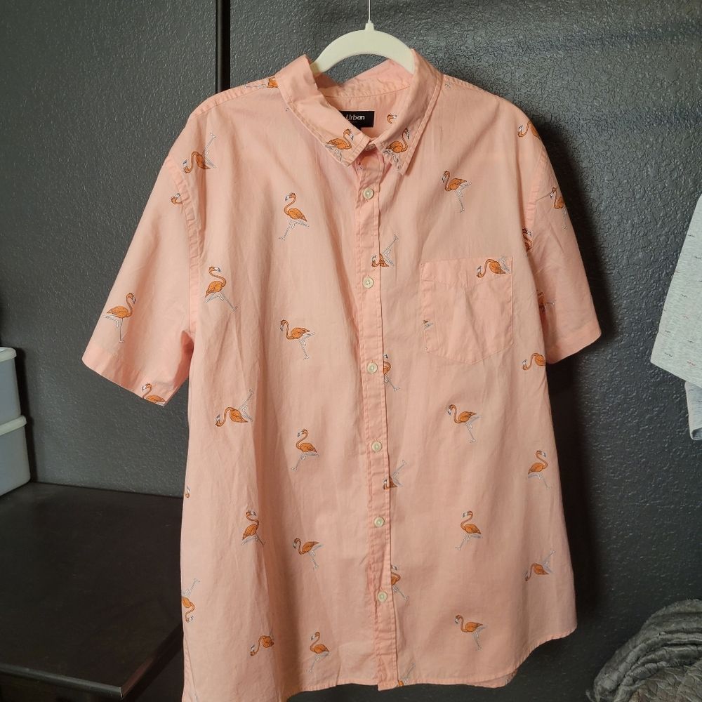 Urban Pipeline Flamingo Print Shirt XXL